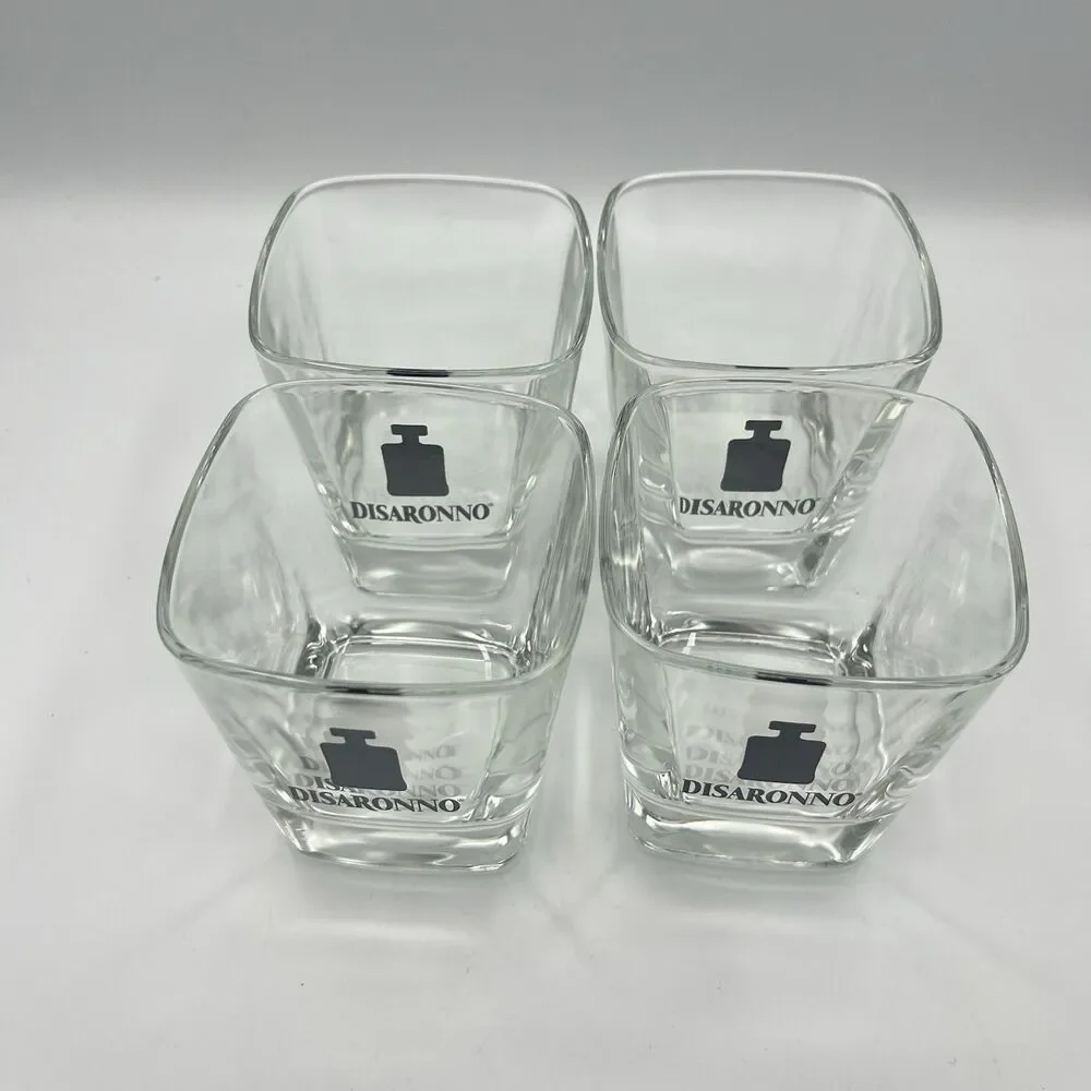 4 Disaronno Square Rocks / Cocktail Glasses